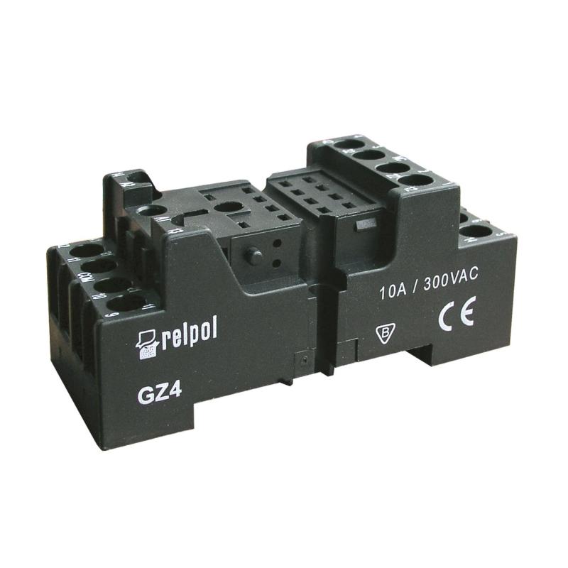 Gniazdo wtykowe GZ4 do przekaźnika R4 na szynę ES15/4