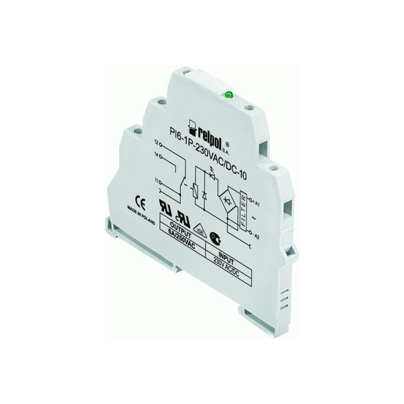 Przekaźnik PI6-1P-24VDC (SZARE) (CE) (1P 24V DC)