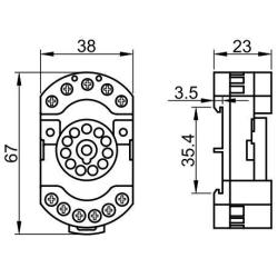 Gniazdo do przekaźnika RM11 - RS90.23 Tracon Electric
