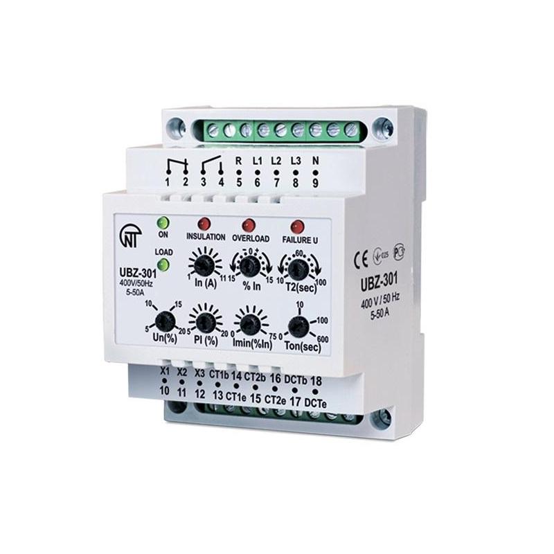 Uniwersalny moduł zabezpieczenia silników asynchronicznych UBZ-301 63-630A