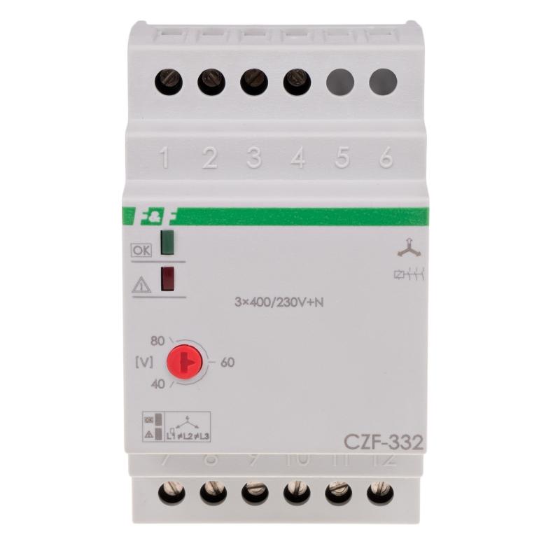 Czujnik zaniku fazy z kontrolą styków CZF-332 Czujnik zaniku fazy z kontrolą styków CZF-332