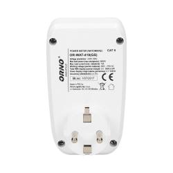 Watomierz, kalkulator energii z wyświetlaczem LCD OR-WAT-419(GS) schuko Orno