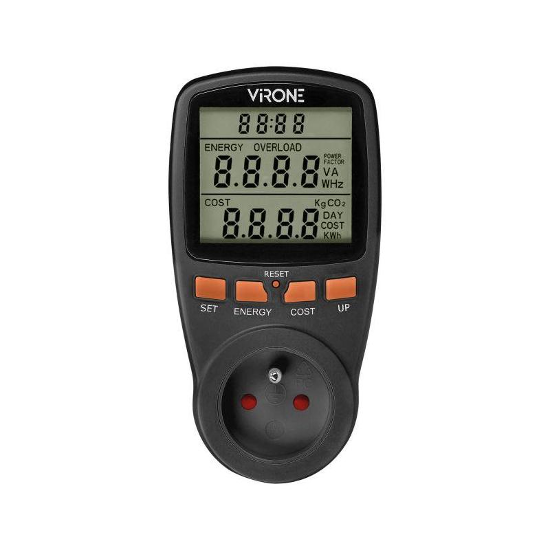 Jednotaryfowy Watomierz, kalkulator energii z wyświetlaczem LCD EM-4/B Jednotaryfowy Watomierz, kalkulator energii z wyświetlaczem LCD EM-4/B