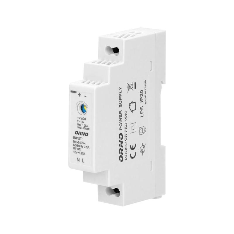 Zasilacz na szynę DIN 12VDC 1,25A 15W OR-PSU-1642