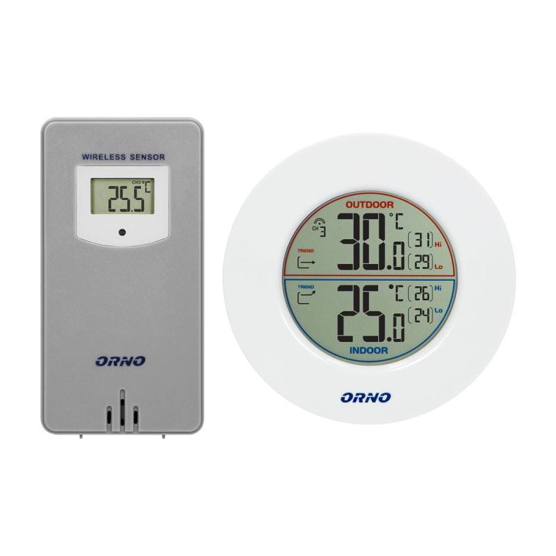 Bezprzewodowa stacja pogodowa biało-szara OR-SP-3100/W-G
