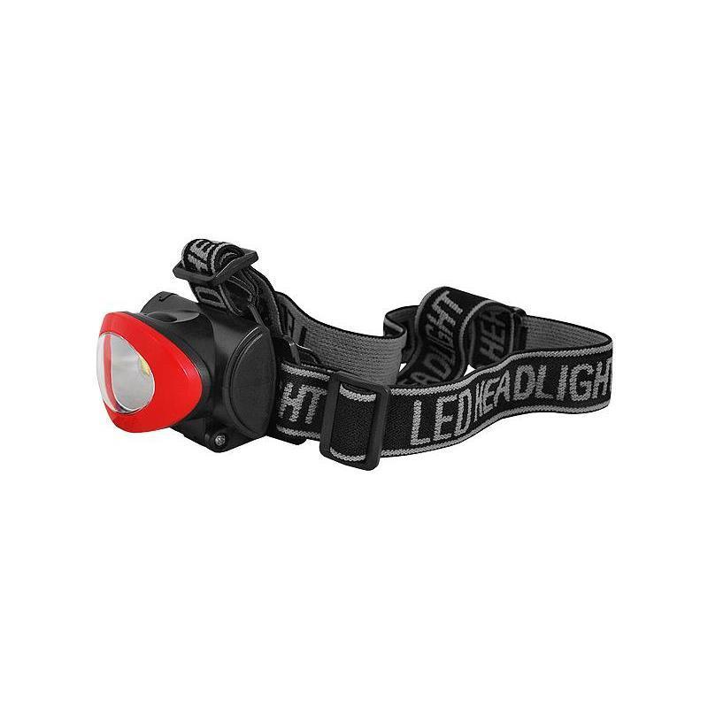 Latarka czołowa LTC LED COB wodoodorna IP67 LXLL49 czarno-czerwona