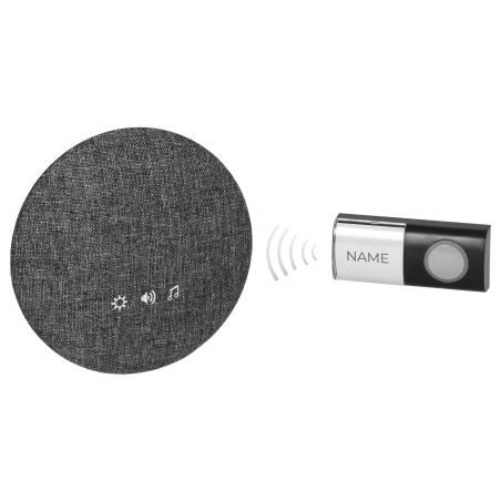 Dzwonek FALANTE bezprzewodowy bateryjny czarny  DB-5