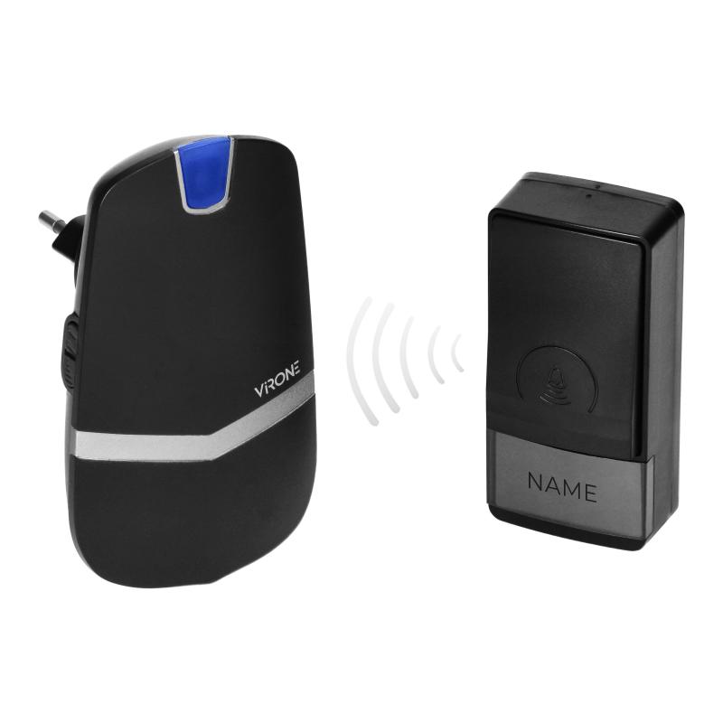 Dzwonek LAXAN AC bezprzewodowy, DB-4/B czarny