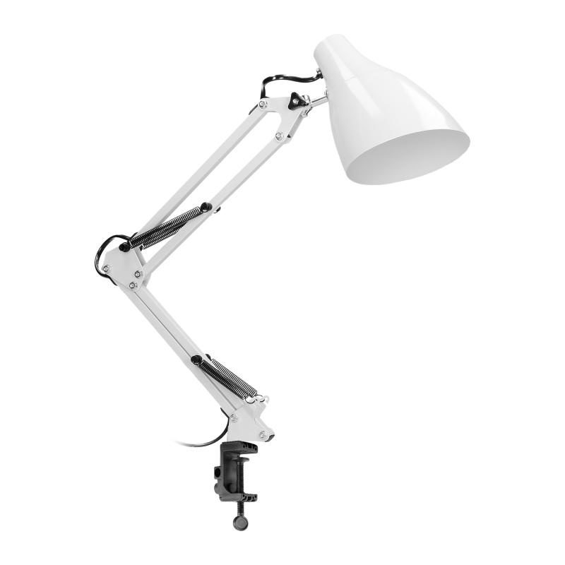 DIAN, lampa biurkowa przykręcana, 60W, E27, stalowa, biała DIAN, lampa biurkowa przykręcana, 60W, E27, stalowa, biała
