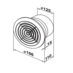 Wentylator łazienkowy CENTRO D 125KSEL
