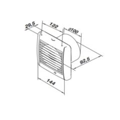 Wentylator łazienkowy SOLID SILENT D 100SR WC