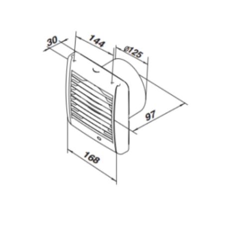 Wentylator łazienkowy SOLID SILENT D 125SR
