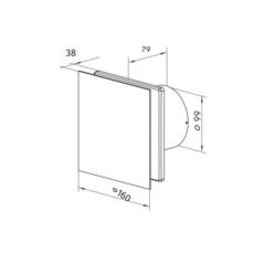 Wentylator łazienkowy KLIQ COLORS D100 V3 WC