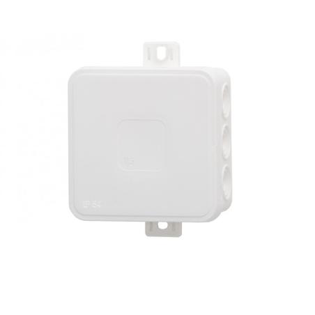 Puszka hermetyczna V6, termoplast 85x85x41 IP54, biała - klik, 12 osłabień  F1.0289