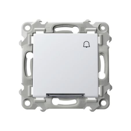 Ospel Szafir biały - Łącznik zwierny dzwonek z podświetleniem ŁP-6ZS/m/00