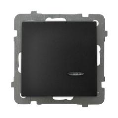 Ospel AS czarny - łącznik jednobiegunowy ŁP-1GS/m/33