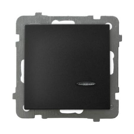 Ospel AS czarny - łącznik jednobiegunowy ŁP-1GS/m/33