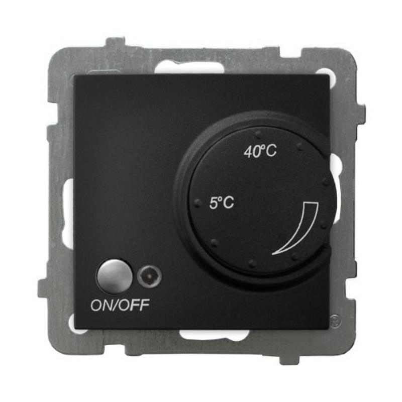 Ospel AS czarny - regulator z czujnikiem napowietrznym RTP-1GN/m/33