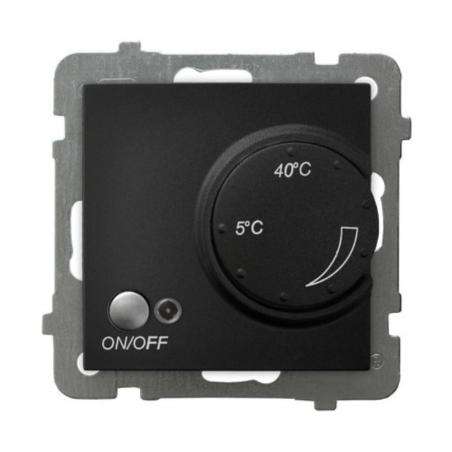 Ospel AS czarny - regulator z czujnikiem napowietrznym RTP-1GN/m/33