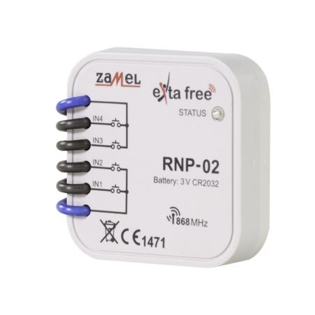 Exta Free - radiowy nadajnik dopuszkowy 4-kanałowy RNP-02