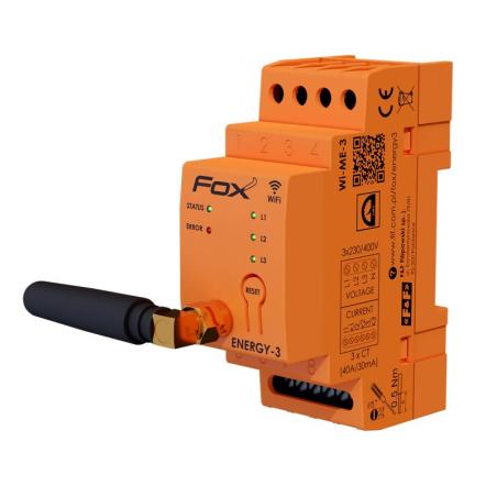 FOX - Monitor licznik energii elektrycznej Wi-Fi 3-fazowy - ENERGY-3-200