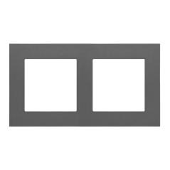 Simon 55 Line grafitowy - ramka podwójna TR2/116