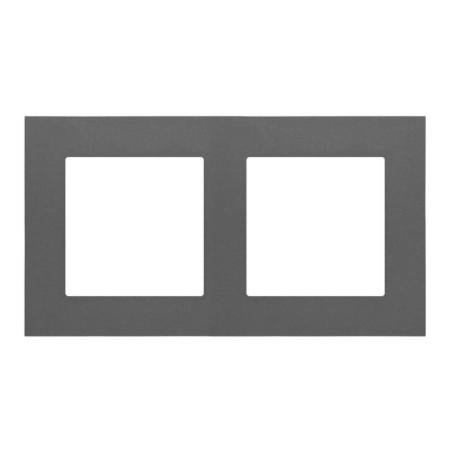 Simon 55 Line grafitowy - ramka podwójna TR2/116