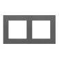 Simon 55 Line grafitowy - ramka podwójna TR2/116