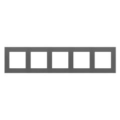 Simon 55 Line grafitowy - ramka pięciokrotna TR5/116