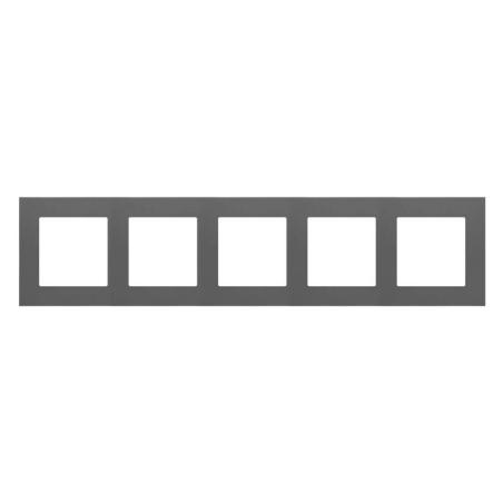 Simon 55 Line grafitowy - ramka pięciokrotna TR5/116