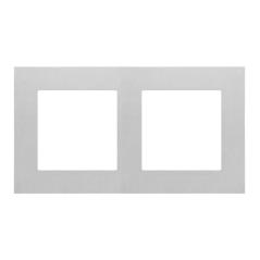 Simon 55 Line aluminium mat - ramka podwójna TR2/143