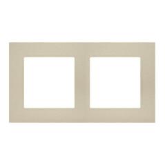 Simon 55 Line szampański mat - ramka podwójna TR2/144