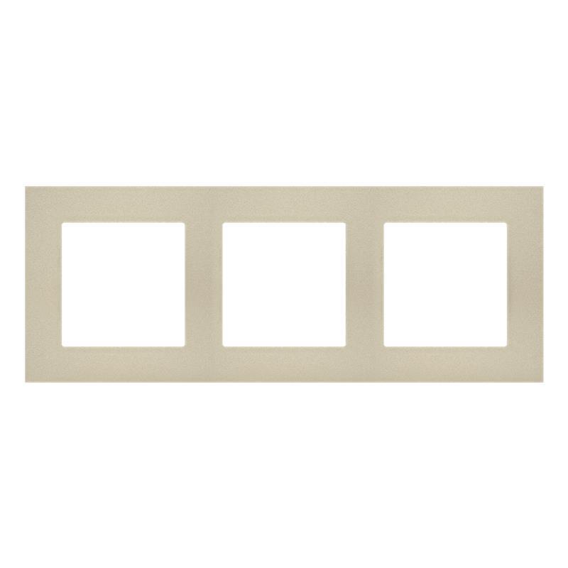 Simon 55 Line szampański mat - ramka potrójna TR3/144