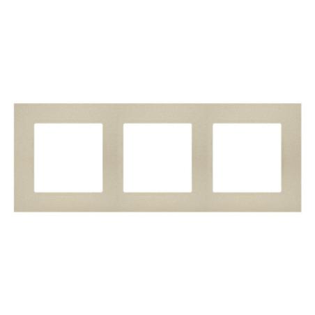 Simon 55 Line szampański mat - ramka potrójna TR3/144