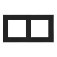 Simon 55 Line czarny mat - ramka podwójna TR2/149