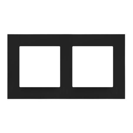 Simon 55 Line czarny mat - ramka podwójna TR2/149