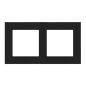 Simon 55 Line czarny mat - ramka podwójna TR2/149