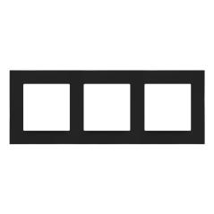 Simon 55 Line czarny mat - ramka potrójna TR3/149
