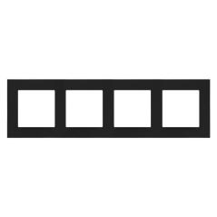 Simon 55 Line czarny mat - ramka poczwórna TR4/149