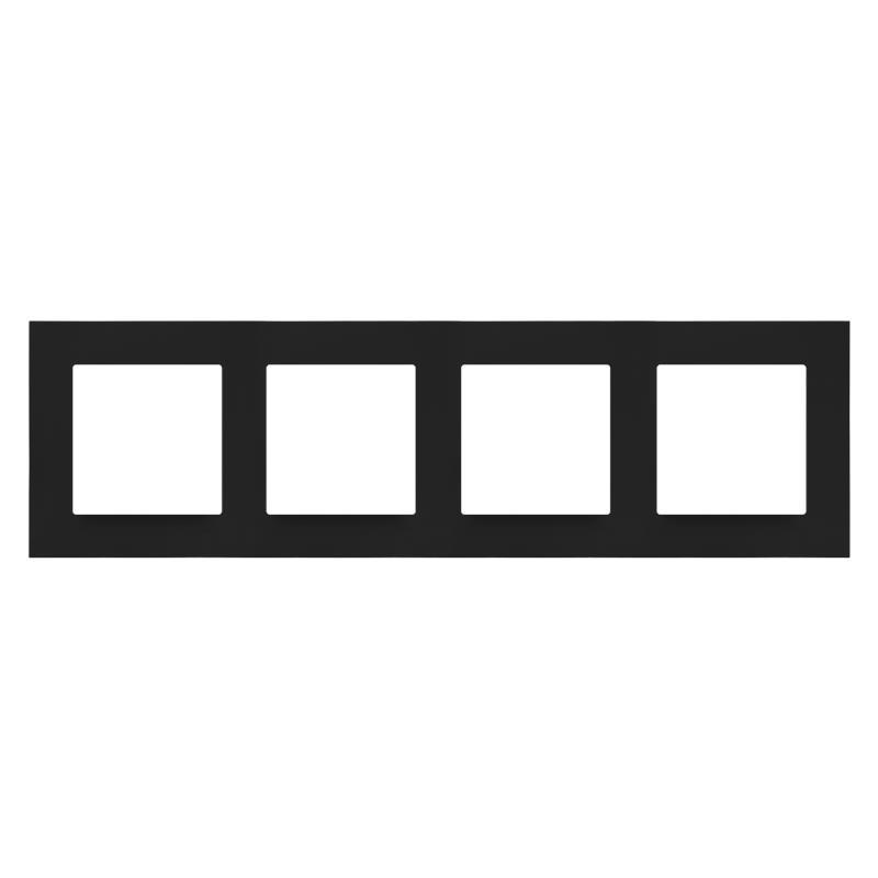 Simon 55 Line czarny mat - ramka poczwórna TR4/149