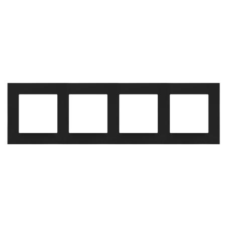 Simon 55 Line czarny mat - ramka poczwórna TR4/149
