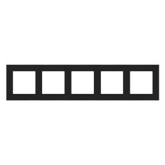Simon 55 Line czarny mat - ramka pięciokrotna TR5/149