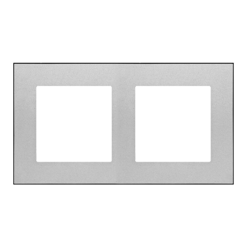 Simon 55 Duo aluminium/grafit - ramka podwójna TRD2.149/143