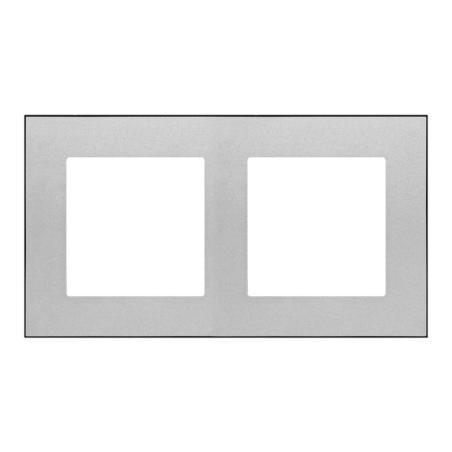 Simon 55 Duo aluminium/grafit - ramka podwójna TRD2.149/143