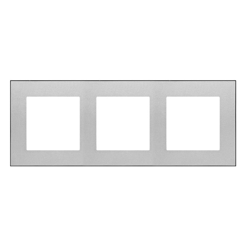 Simon 55 Duo aluminium/grafit - ramka potrójna TRD3.149/143