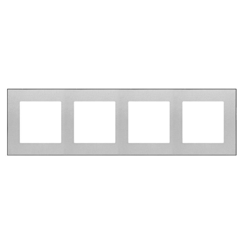 Simon 55 Duo aluminium/grafit - ramka poczwórna TRD4.149/143