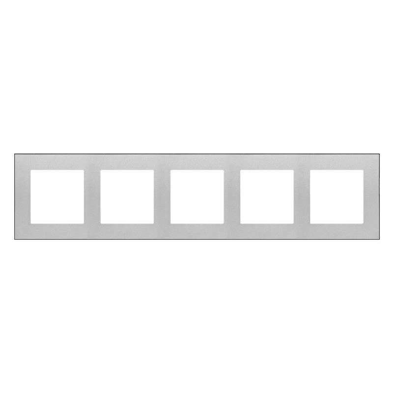 Simon 55 Duo aluminium/grafit - ramka pięciokrotna TRD5.149/143