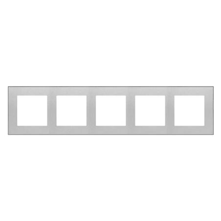 Simon 55 Duo aluminium/grafit - ramka pięciokrotna TRD5.149/143