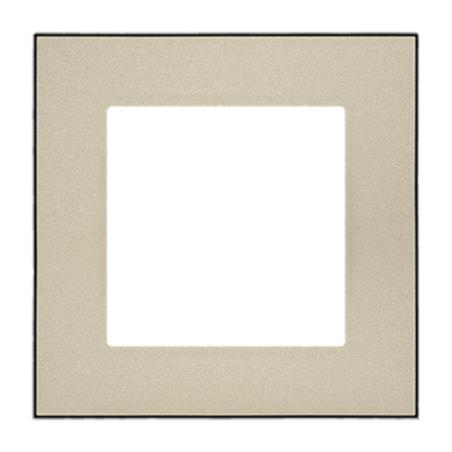 Simon 55 Duo szampański/czarny - ramka pojedyncza TRD1.149/144