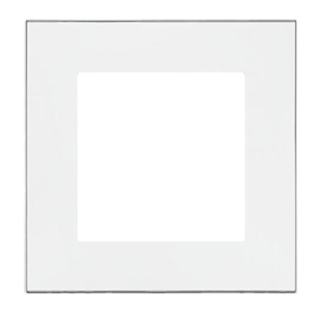 Simon 55 Duo biały/chrom - ramka pojedyncza TRD1.163/111